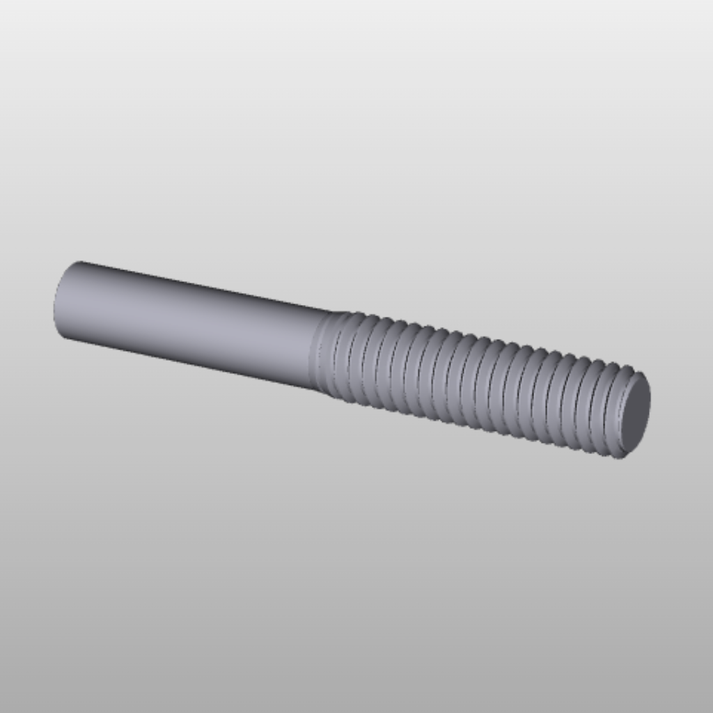 Half threaded studs