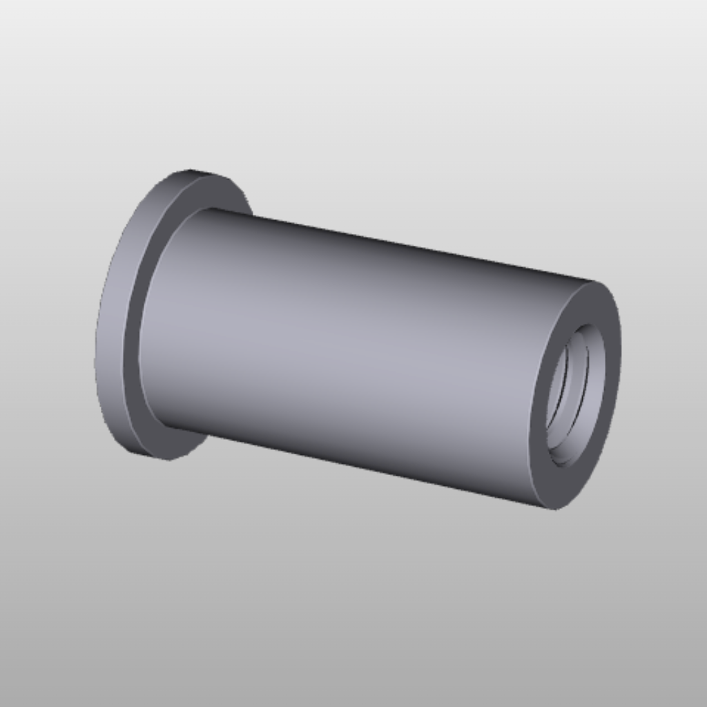 Internally threaded stud