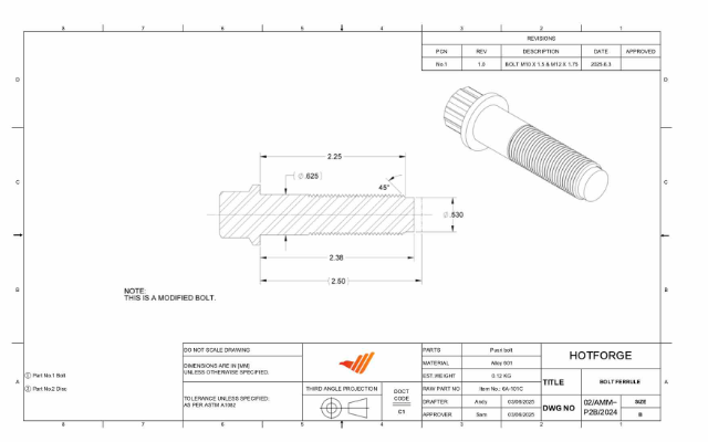 12-Point FLANGE BOLTS design drawings