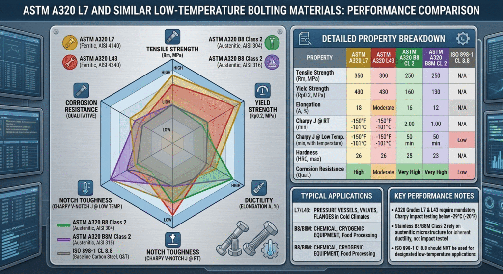 ASTM A320 L7 Bolts material properties