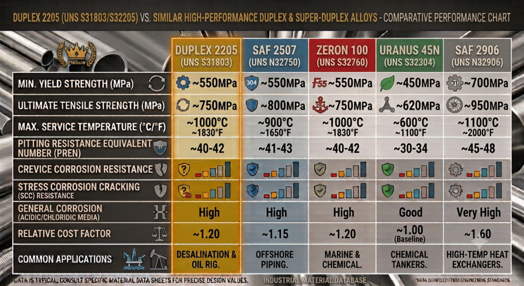 DUPLEX 2205 Bolts material properties